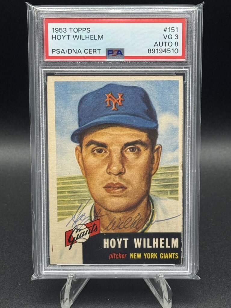 1953 Topps Hoyt Wilhelm Autographed Card