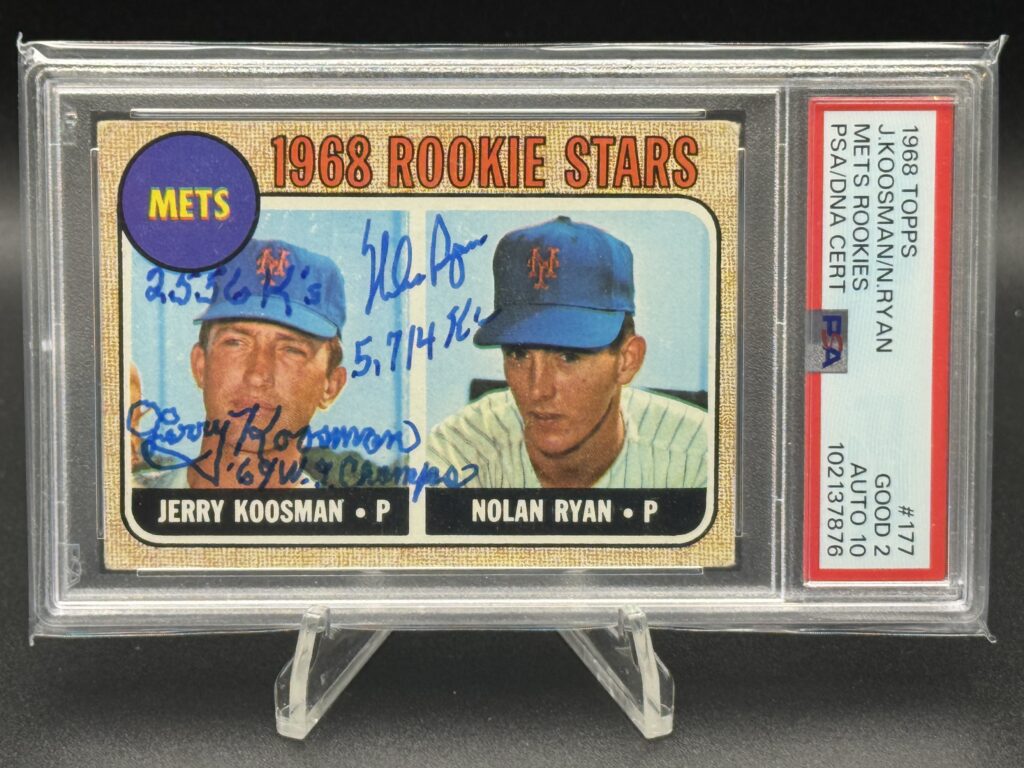 1968 Topps Nolan Ryan Rookie Card Autograph